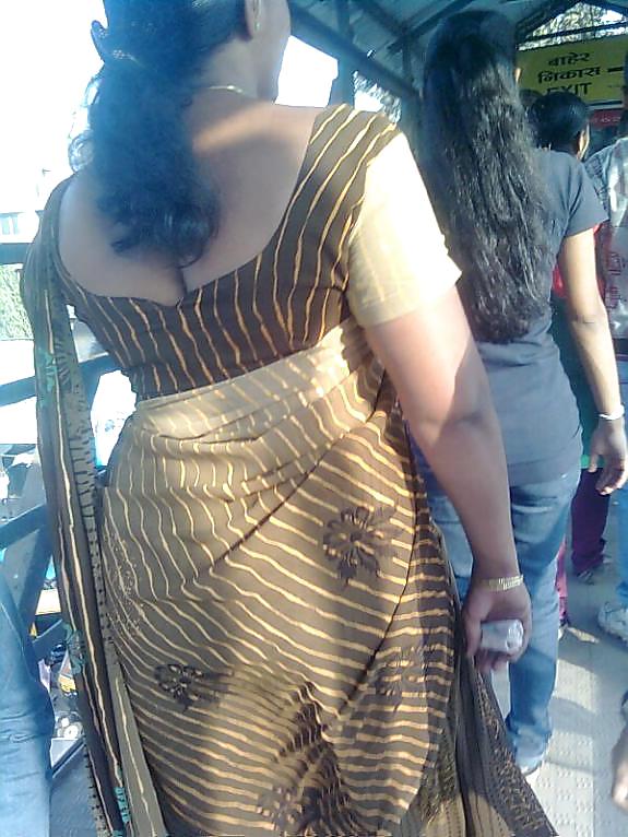 Indian in saree showing back #12779784