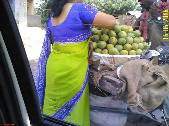 Indian in saree showing back #12779799
