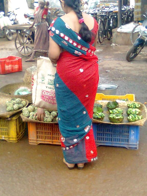 Indian in saree showing back #12779811