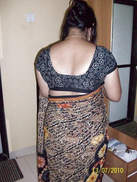 Indian in saree showing back #12779816