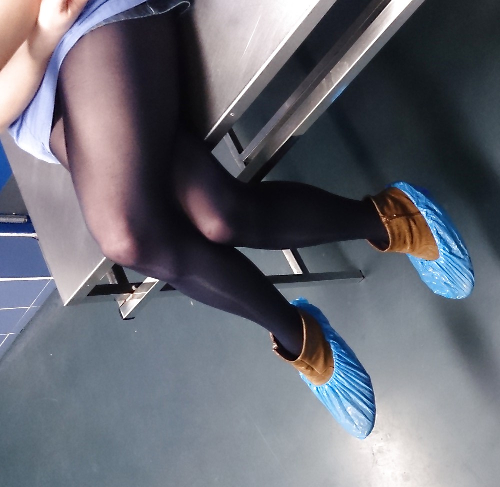 Purple tights of Nurse at the hospital #17764634