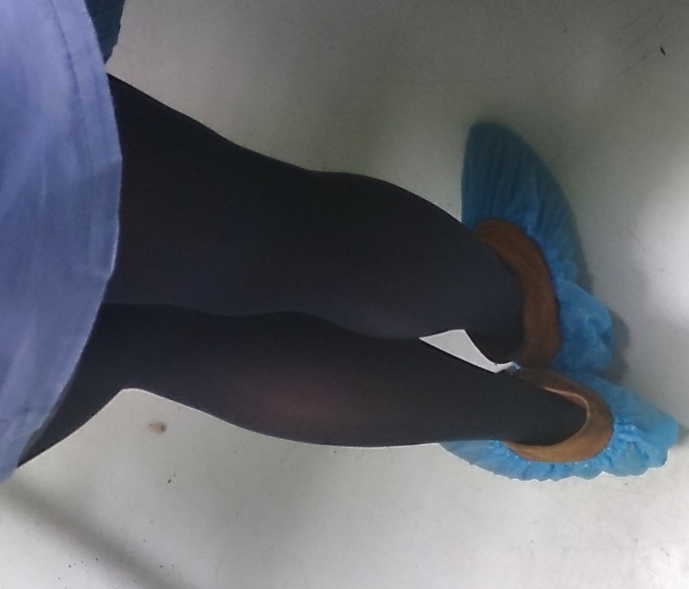 Purple tights of Nurse at the hospital #17764651
