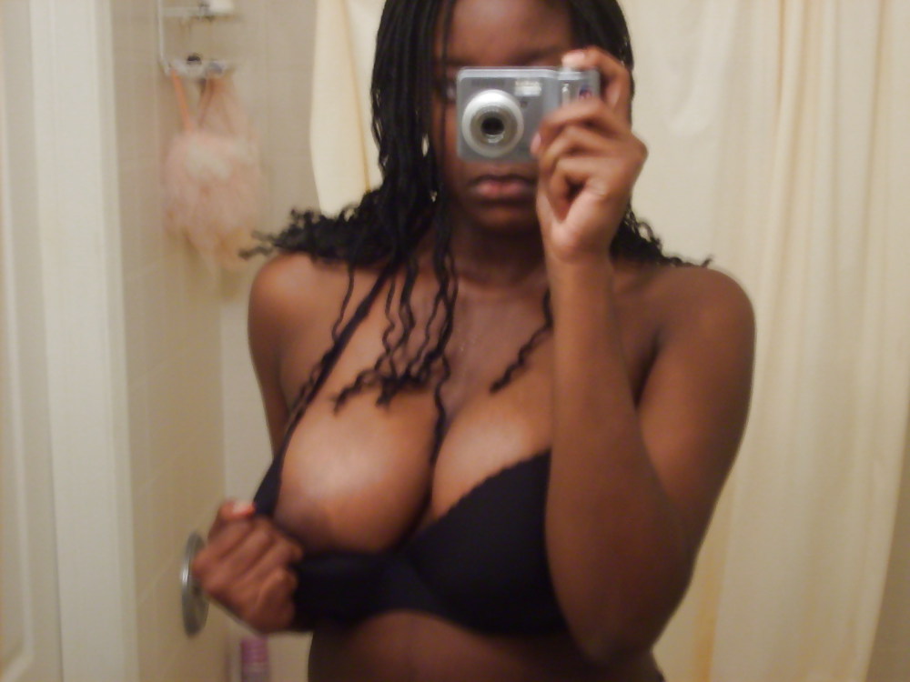Big Tit Ebony with Glasses Self Shot #8359139