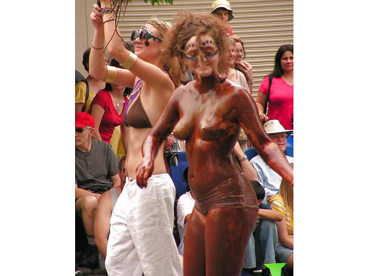 Nude painted ladies in public fetish gallery 8
 #19055293