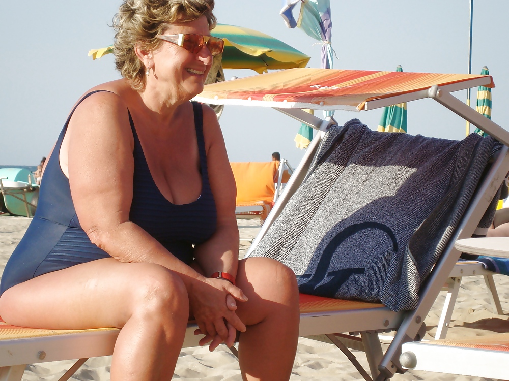 Grannies on beach 2 #11177383