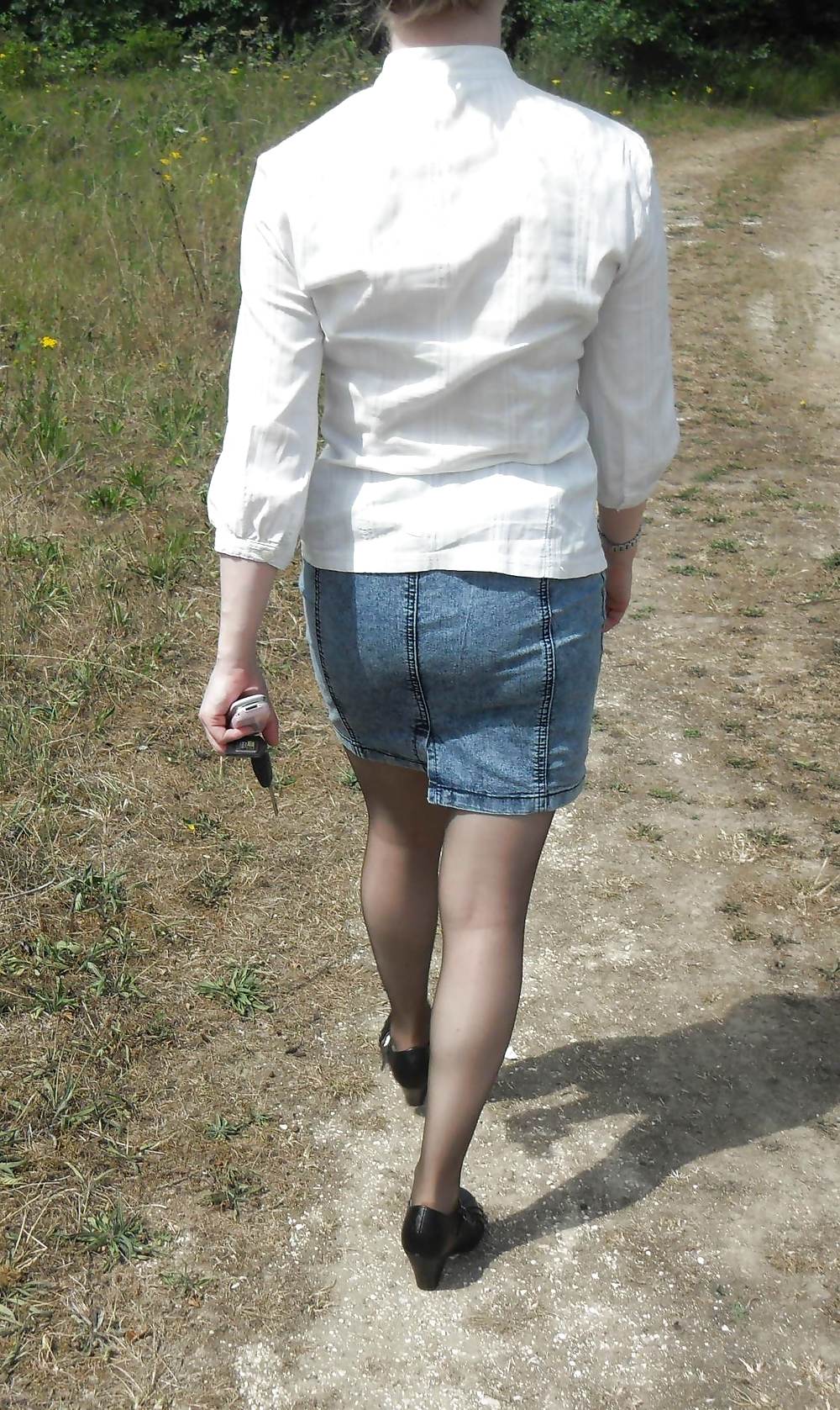 Fliss short skirt out and about #1520923