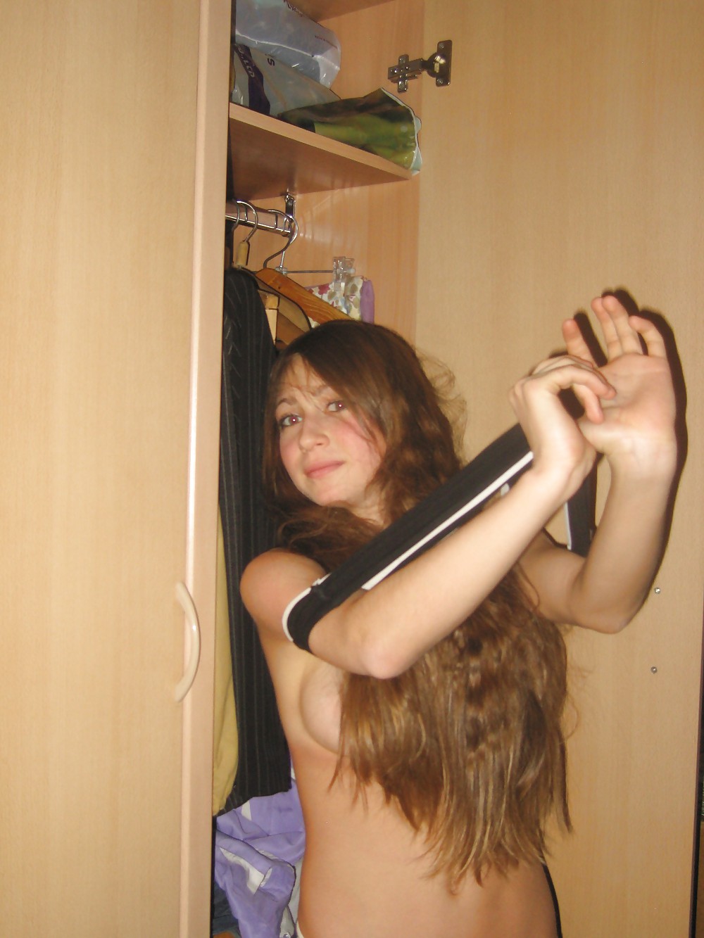 Brown hair girl posing #3744807