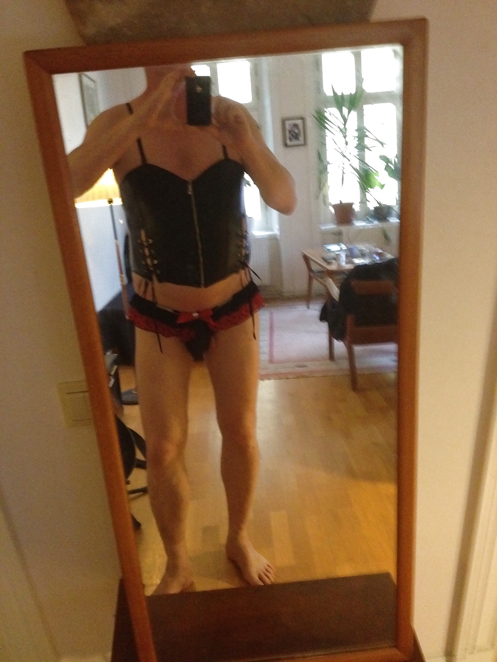 CD in leather corset #10683128