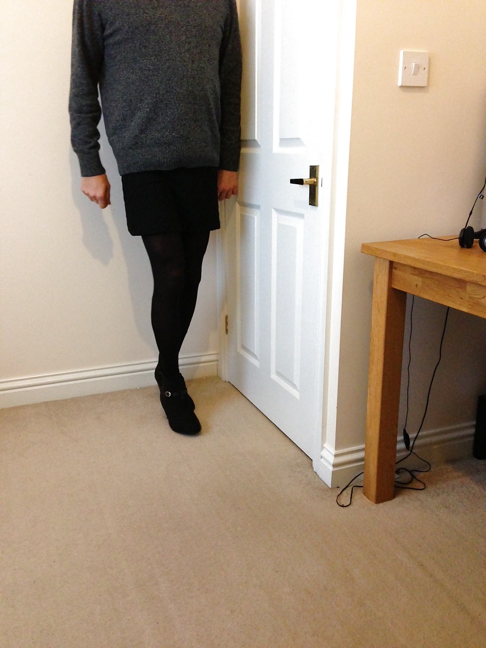 Skirt tights and new boots #15454562