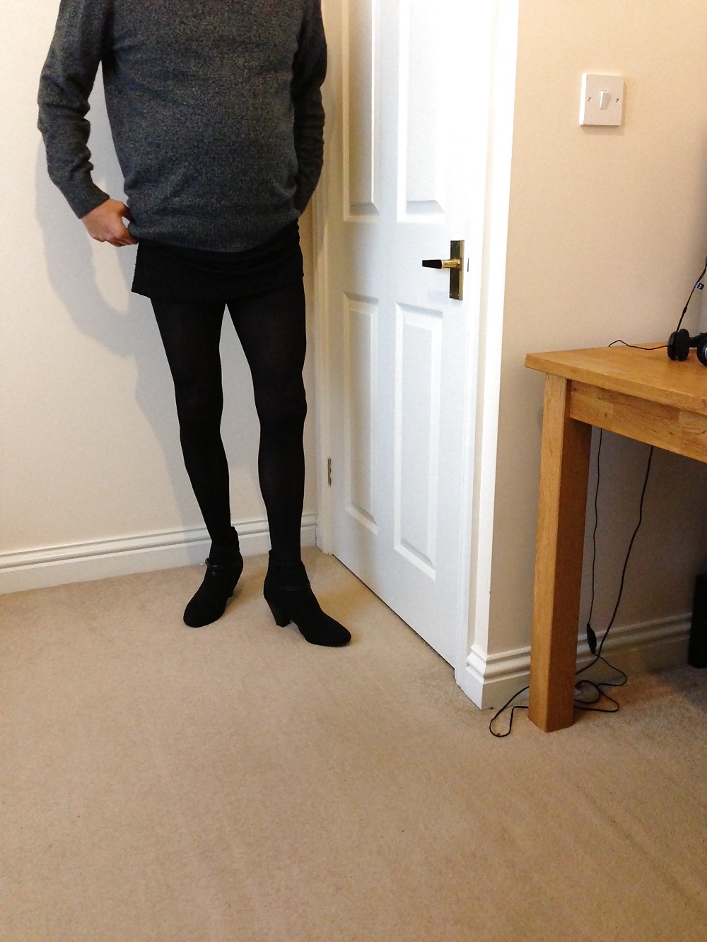 Skirt tights and new boots #15454583