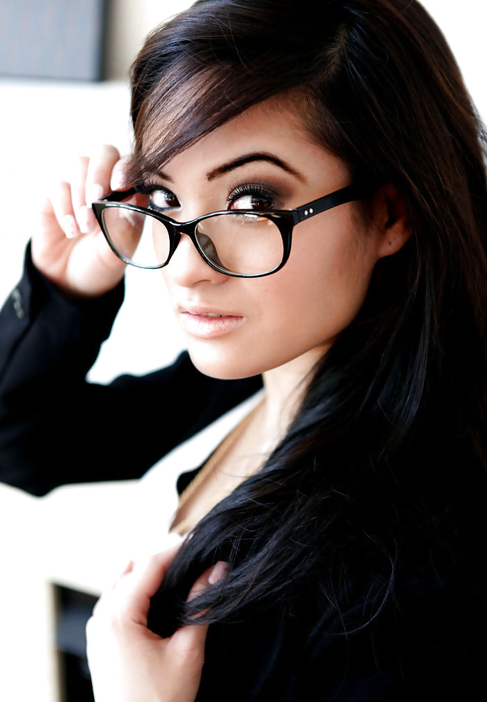 Girls in glasses, geeks and sexy women mix. #17095814