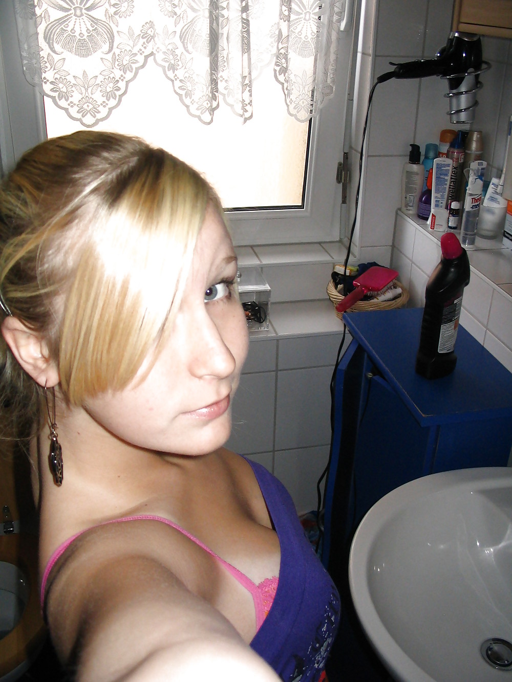 Cute Blonde self shot in bathroom #7061960