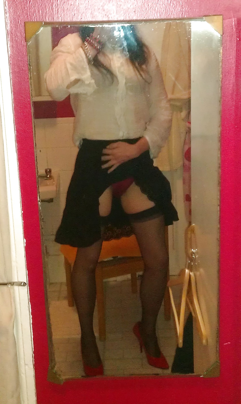 Me crossdressing stockings n spike heels #9716840