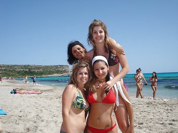 Lovely girls on the beach #11956642