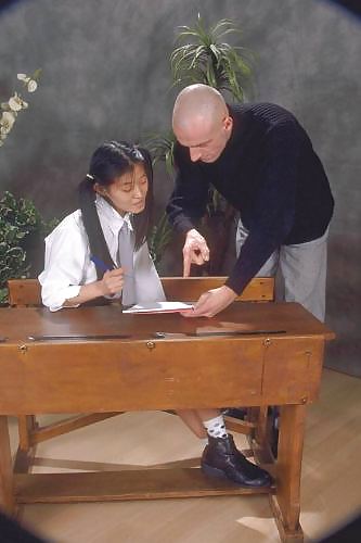 Asian schoolgirl and Teacher #4198962