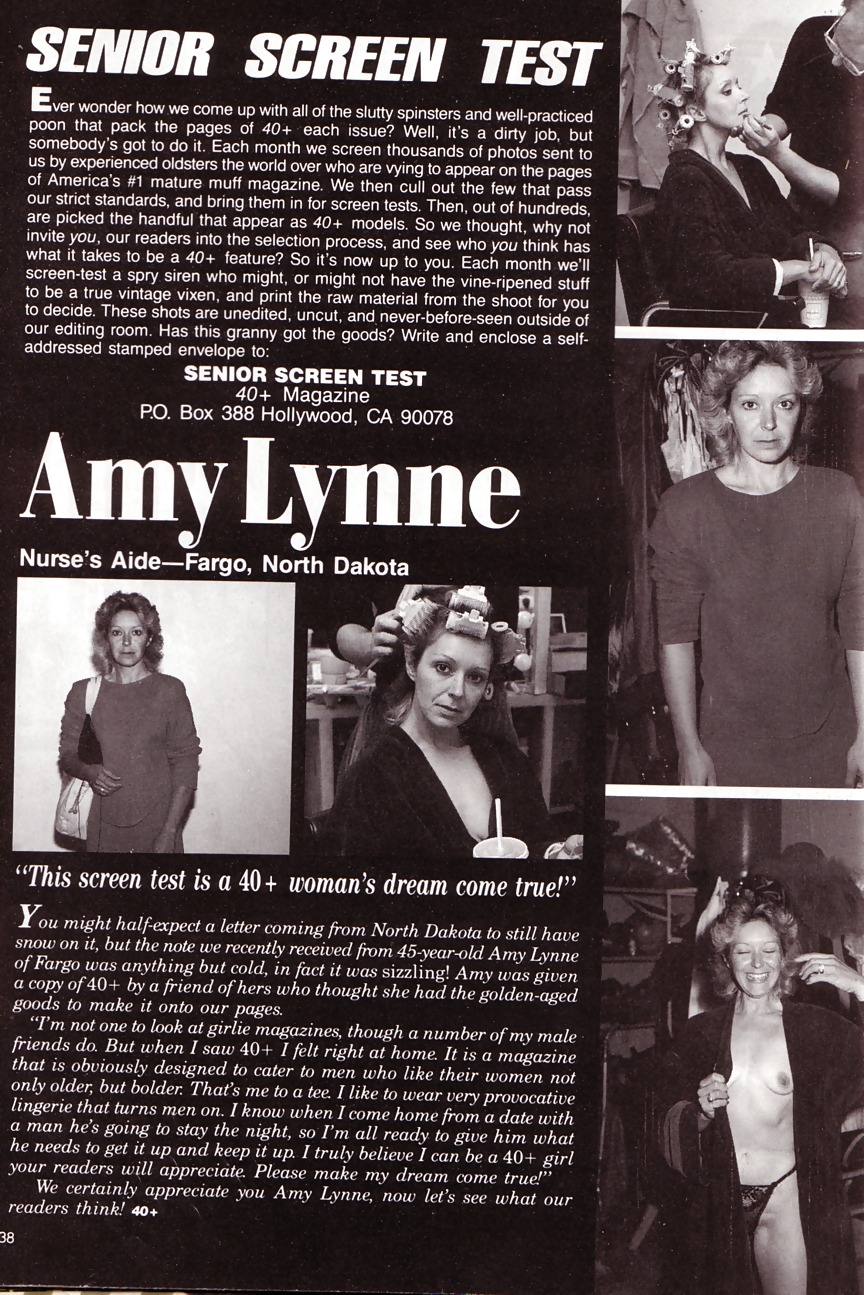 Amy Lynne 40 plus Senior Screen test 1994 #19902034