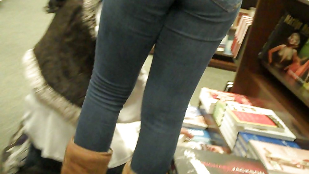 Blue jeans stuffed with rear ends ass & butts #9896017