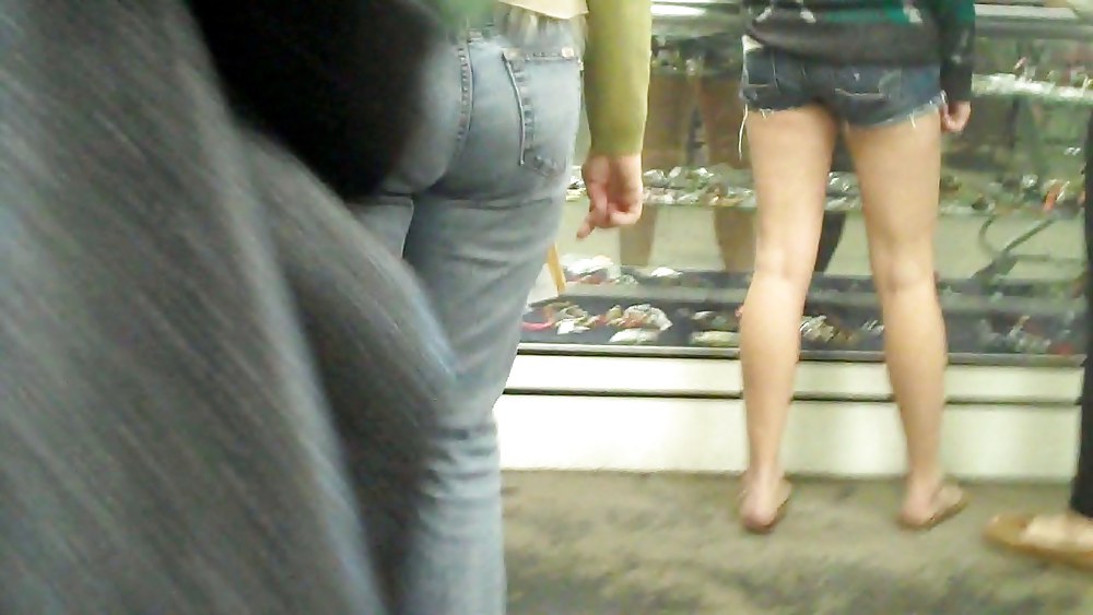 Blue jeans stuffed with rear ends ass & butts #9896149