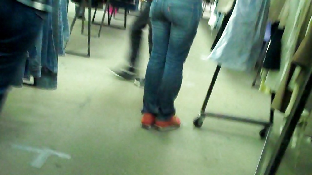 Blue jeans stuffed with rear ends ass & butts #9896285
