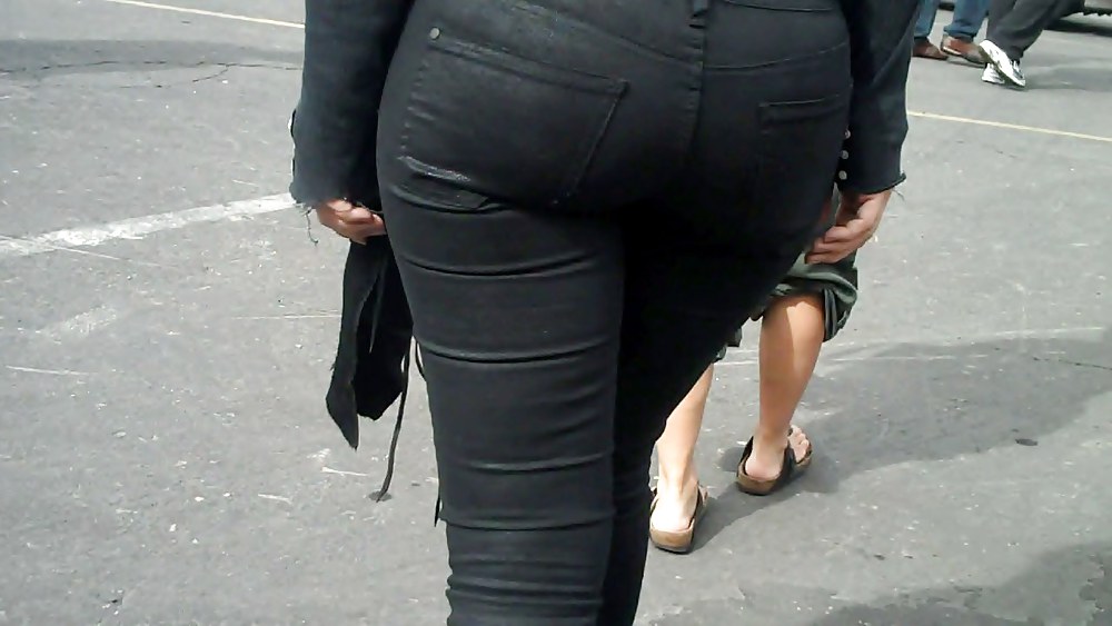 Blue jeans stuffed with rear ends ass & butts #9896775