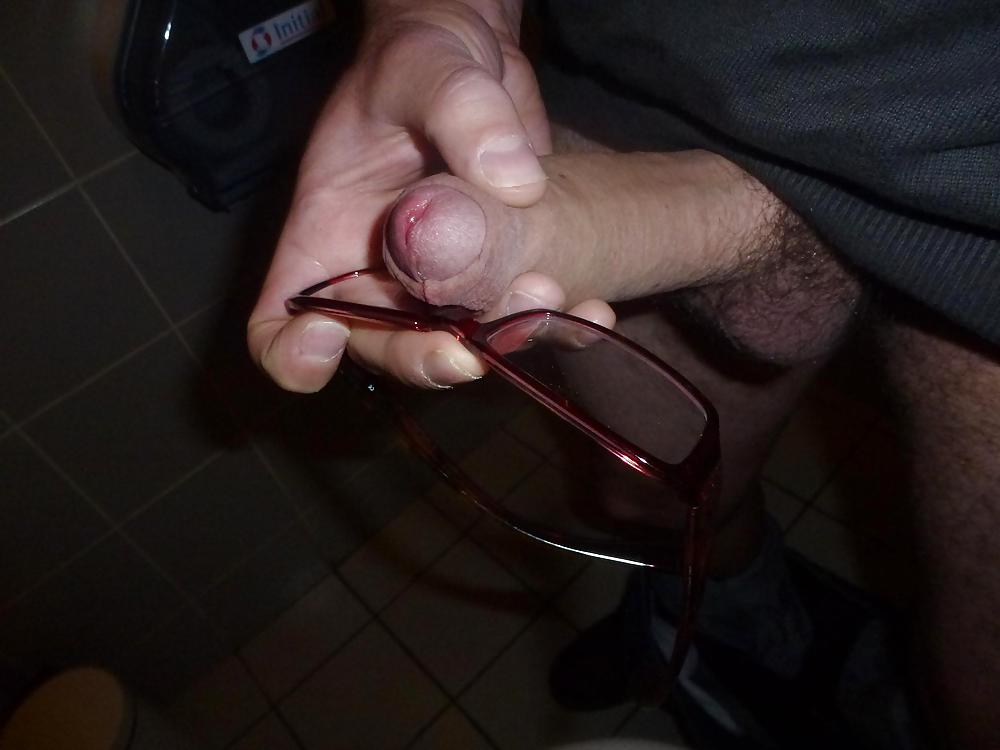 Quick cum on my Colleague's glasses while she was in break #17248930
