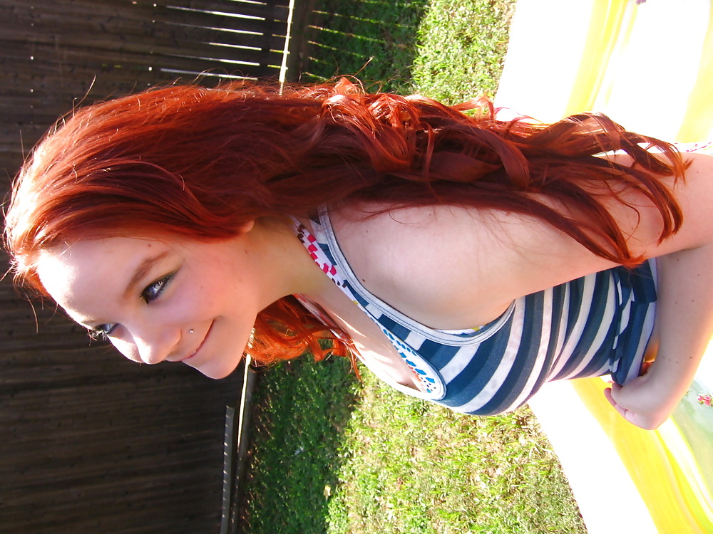 Sizzling Hot Busty Redhead in Bikini Pool #5295864