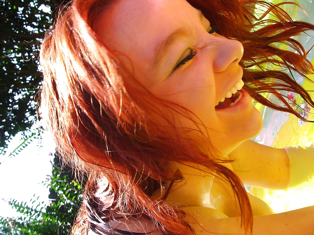 Sizzling Hot Busty Redhead in Bikini Pool #5295970