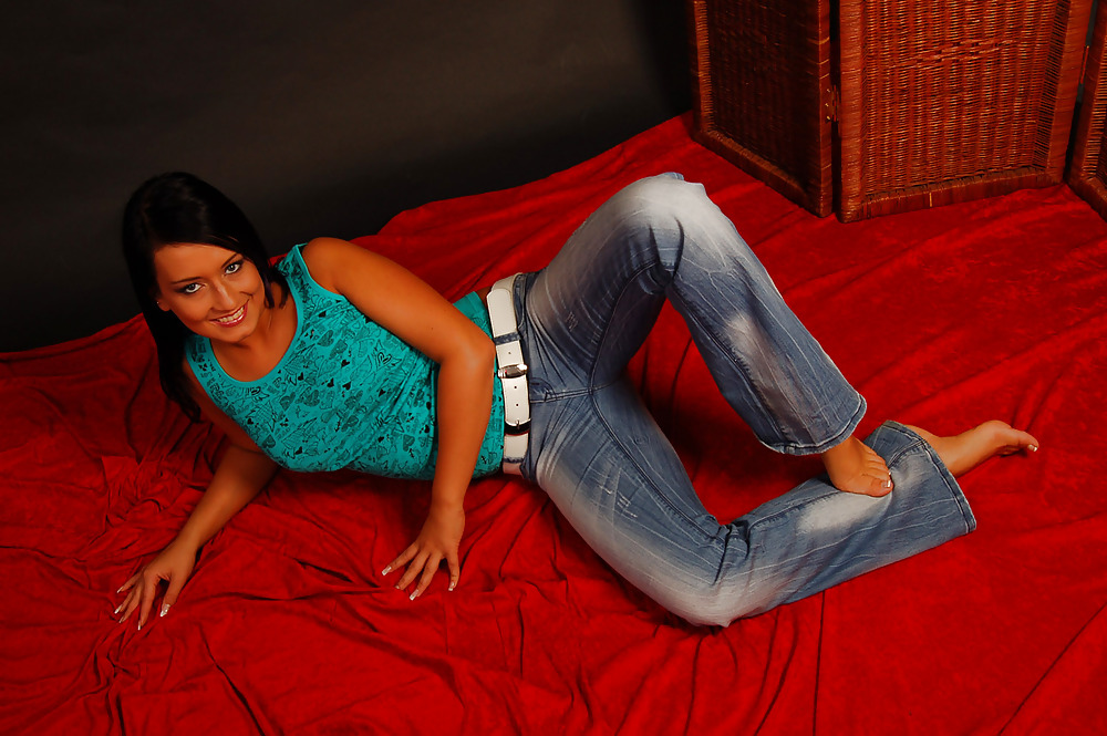 Bare feet and jeans #4546058