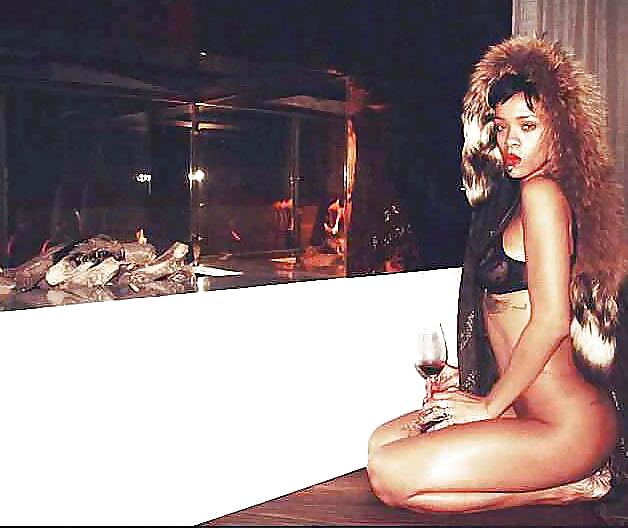 Rihanna - Ebony Pop Temptress Gagging for cock #18774186