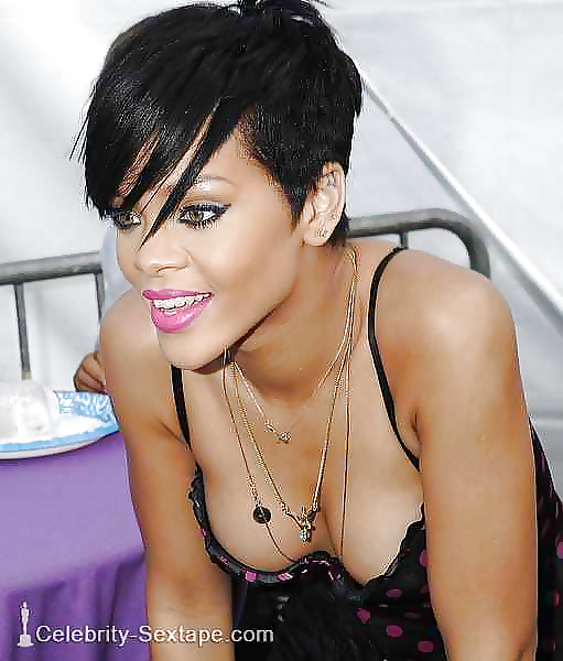 Rihanna - Ebony Pop Temptress Gagging for cock #18774298