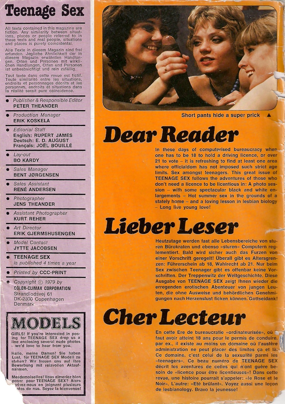 Magazines Vintage Sexe Chez Les jeunees 10 (1979) #2137997