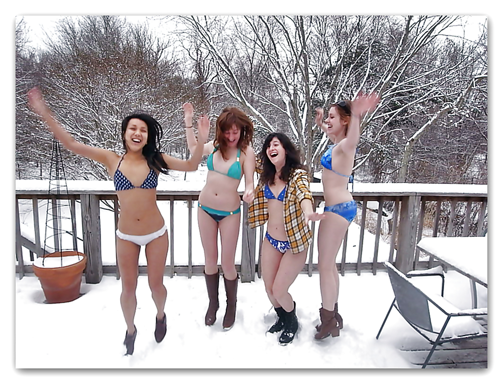 Missy's Boobs & Boobettes Playing In The Snow! #18869189