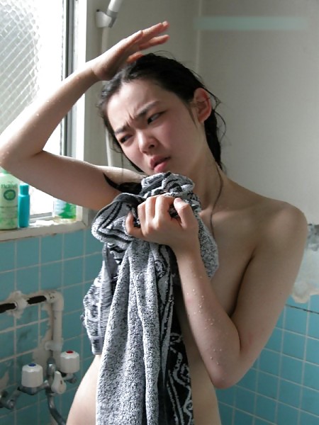 Chinese girl taking a shower #18258364