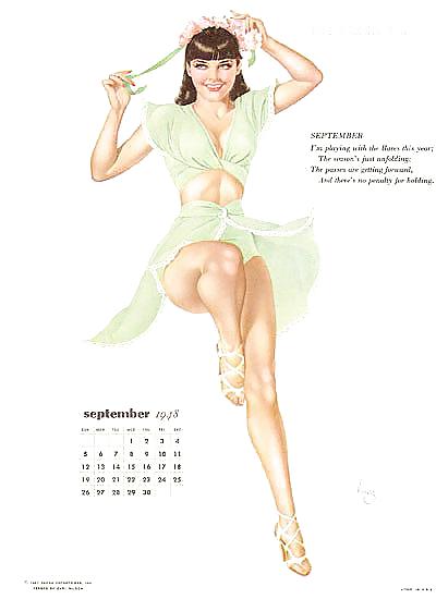 Erotic Calendar 9 - Vargas Pin-ups 1948 #11729721