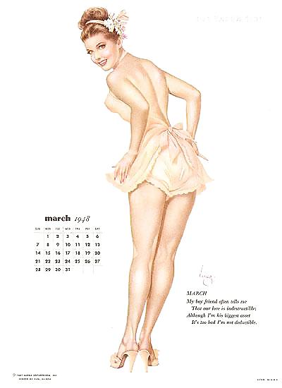 Erotic Calendar 9 - Vargas Pin-ups 1948 #11729726