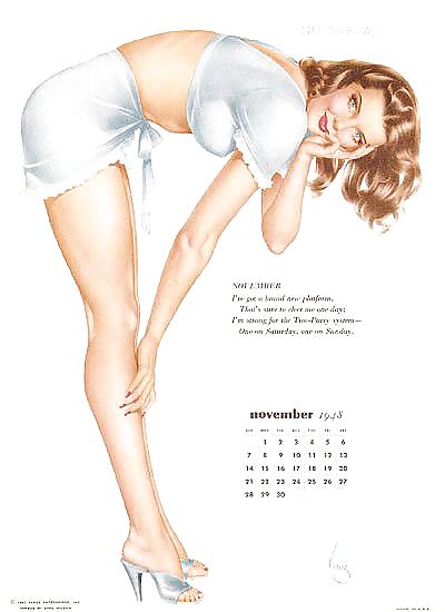 Erotic Calendar 9 - Vargas Pin-ups 1948 #11729768