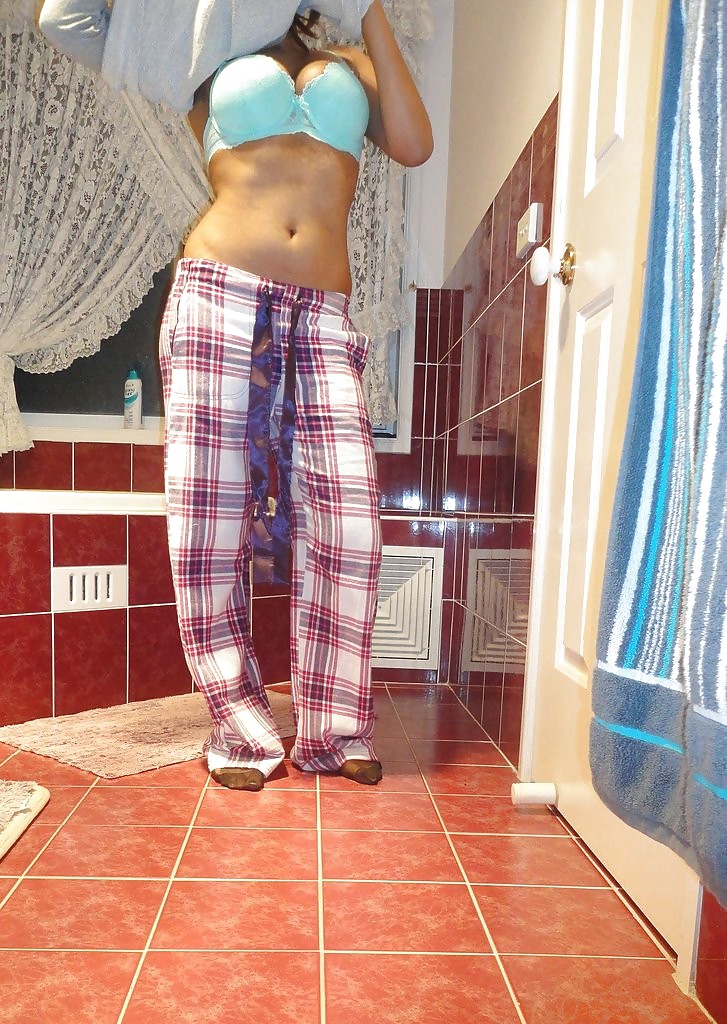 A Pakistani chick stripteasing in bathroom - selfshot #13381832