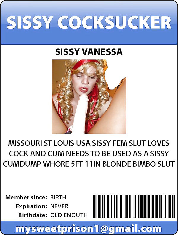 Sissy Schwuchtel Vanessa Abzeichen Und Poster #15072866