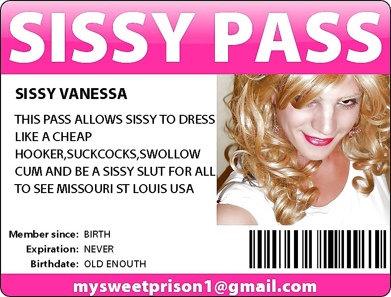 Sissy Schwuchtel Vanessa Abzeichen Und Poster #15072871