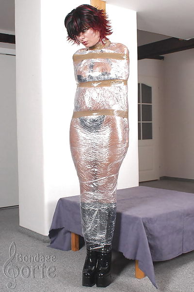 Plastic wrap girls #17587774