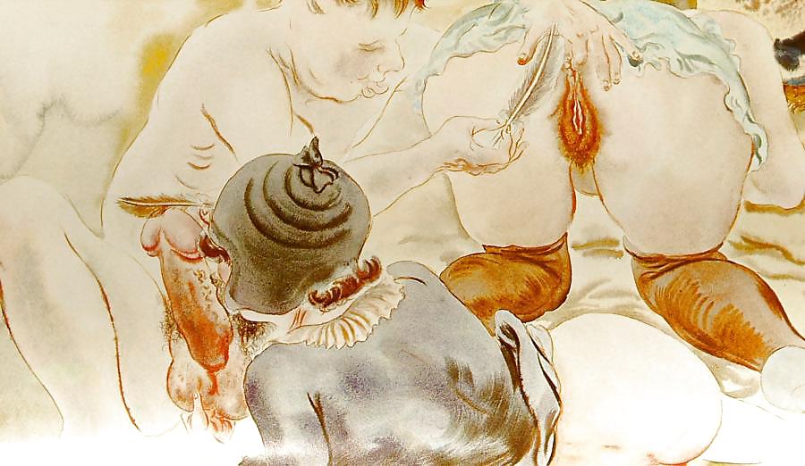 Painted EroPorn Art 112 - Artist N.N. (9)  c. 1930 #18324727