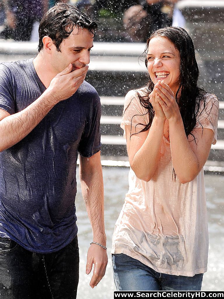 Katie Holmes Wet T-Shirt And See-Through Pokies #18679427