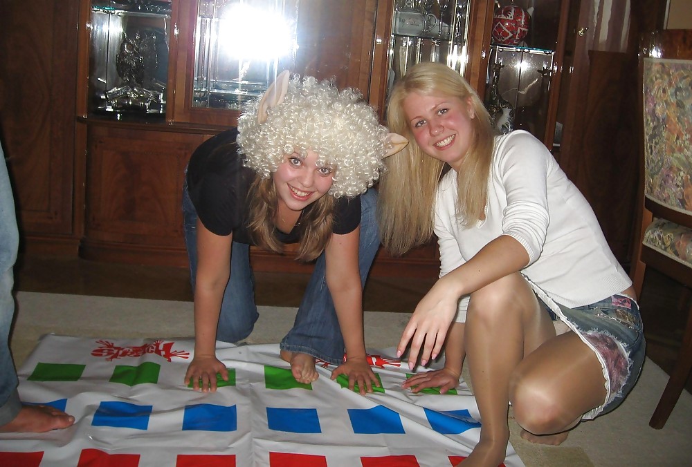 Playing Twister, Upskirt, Nude and Downblouse #2757058