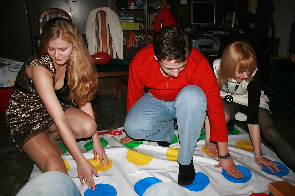 Playing Twister, Upskirt, Nude and Downblouse #2757209