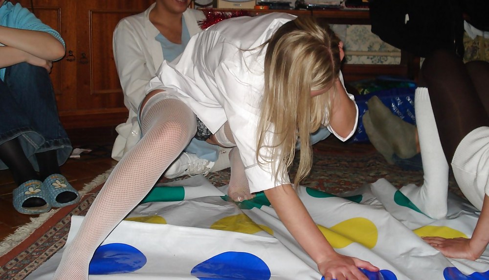 Playing Twister, Upskirt, Nude and Downblouse #2757227