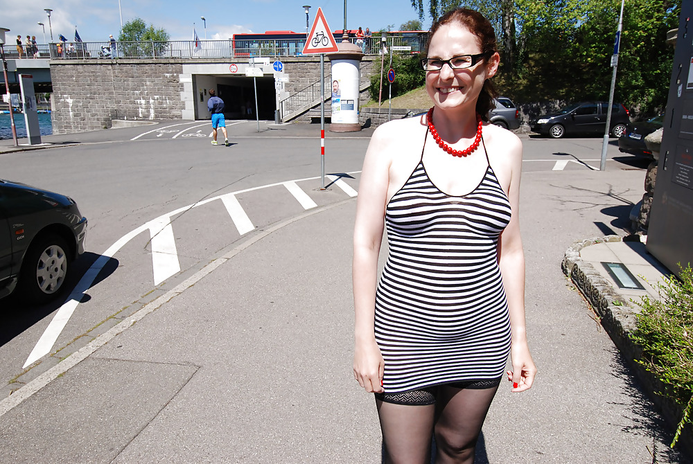 Spaziergang in geilem Outfit , Public walking slut dress #593924