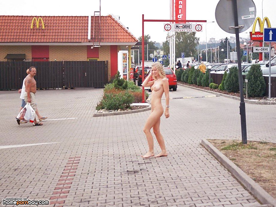 Walking nude on the street #10932590