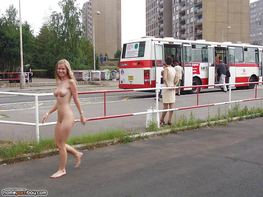 Walking nude on the street #10932691