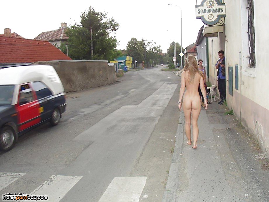 Walking nude on the street #10932757