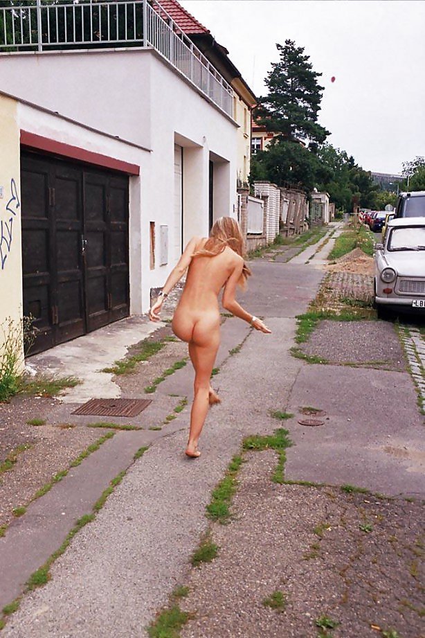 Walking nude on the street #10932816